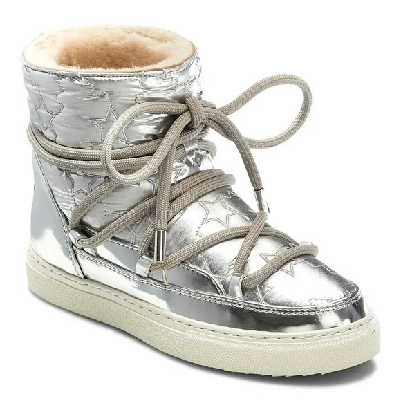 Inuikii Bomber Star Endurance Metallic Boot Silver Size 10 - Picture 4 of 12